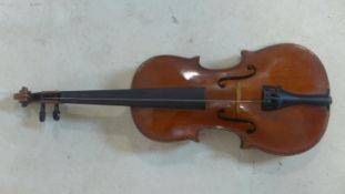 A students violin in fitted case