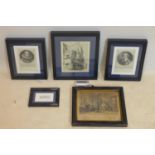 A collection of prints, to include a Victorian hand-coloured print of 'Sickness and Repentance',
