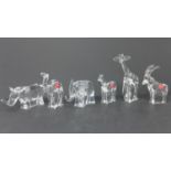 Six Baccarat crystal animals in original boxes