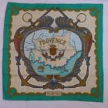 A 1990's Hermes silk scarf 'Provence' with orange box