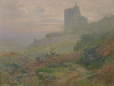 William Cox (1866-1939), View of a castle in a Scottish landscape, oil on canvas, signed lower