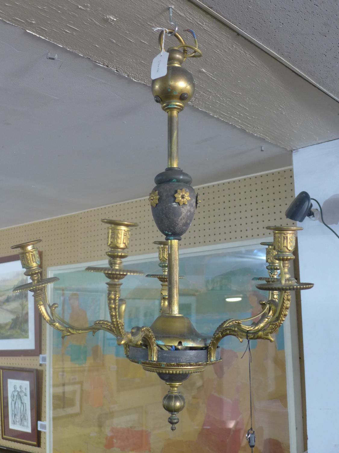 A 19th century French gilt bronze chandelier