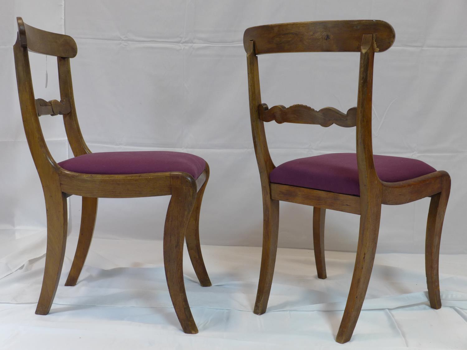 A set of 5 Regency mahogany dining chair - Image 3 of 4