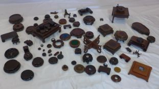 A large collection of 19th century and later Chinese carved hardwood display stands in various