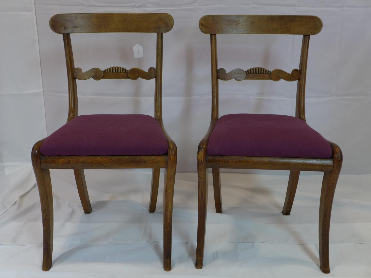 A set of 5 Regency mahogany dining chair - Image 2 of 4