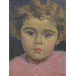 Yvonne Reper (1908-1964), Portrait of a young girl, oil on panel, signed and dated 1935 to lower