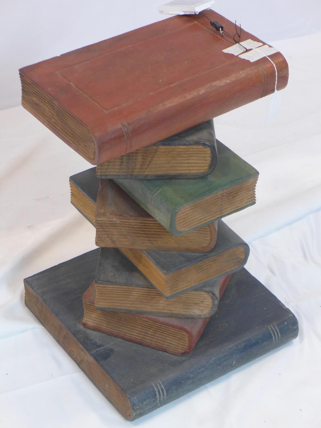 A lamp table modelled as a stack of books, H.51 W.33 D.34cm - Image 2 of 2
