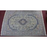 WITHDRAWN A 20th century Persian Nain Isfahan wool carpet, 300 x 196cm
