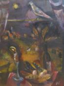 A late 20th century Russian school oil on canvas, initialled J.N, signed and dated 1998 to verso,