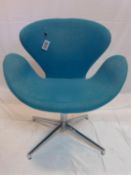 An Arne Jacobsen style swan chair