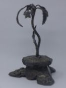 A 19th century Elkington silver plated palm tree center piece, missing pieces, H.35 W.24 D.24cm