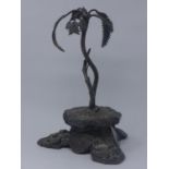 A 19th century Elkington silver plated palm tree center piece, missing pieces, H.35 W.24 D.24cm