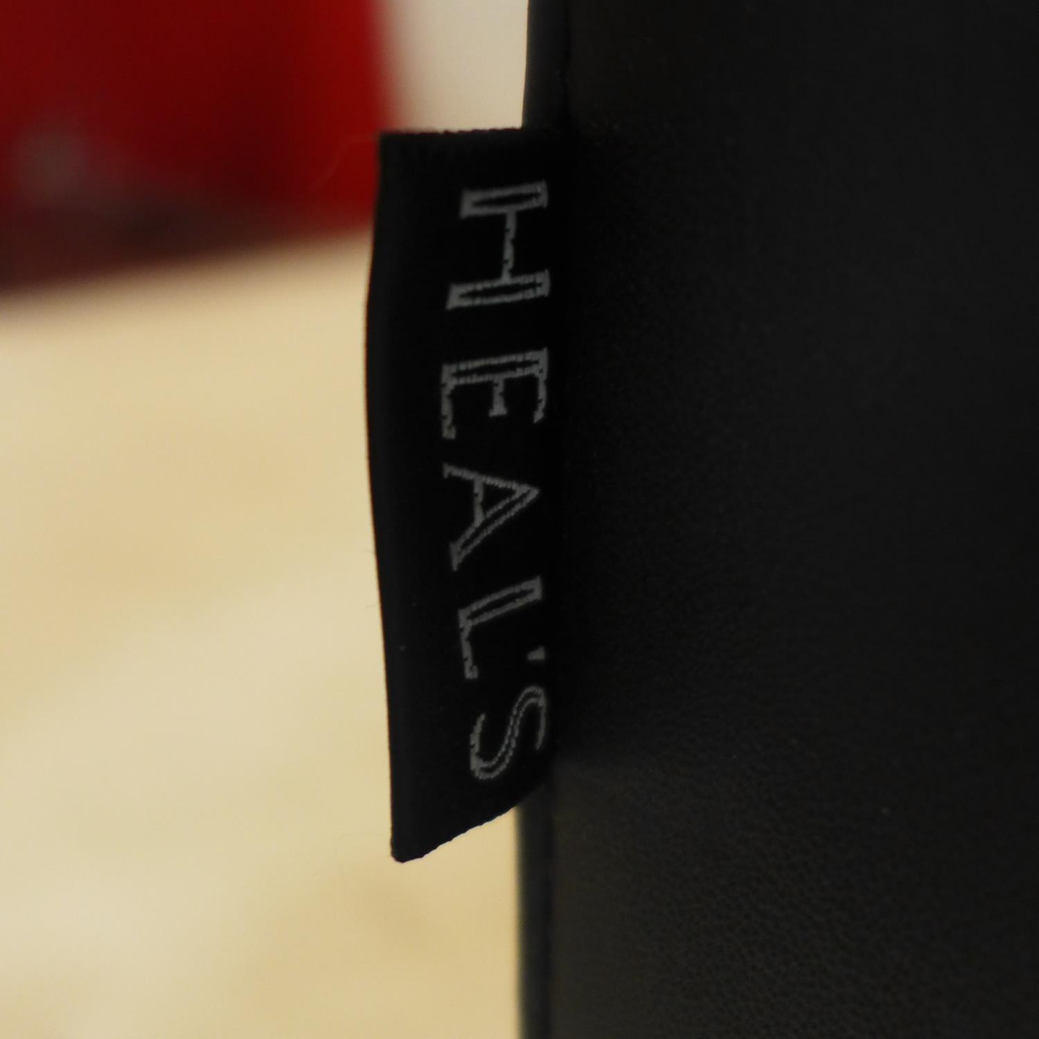 A Heal's brown leather armchair, with makers label - Image 3 of 4