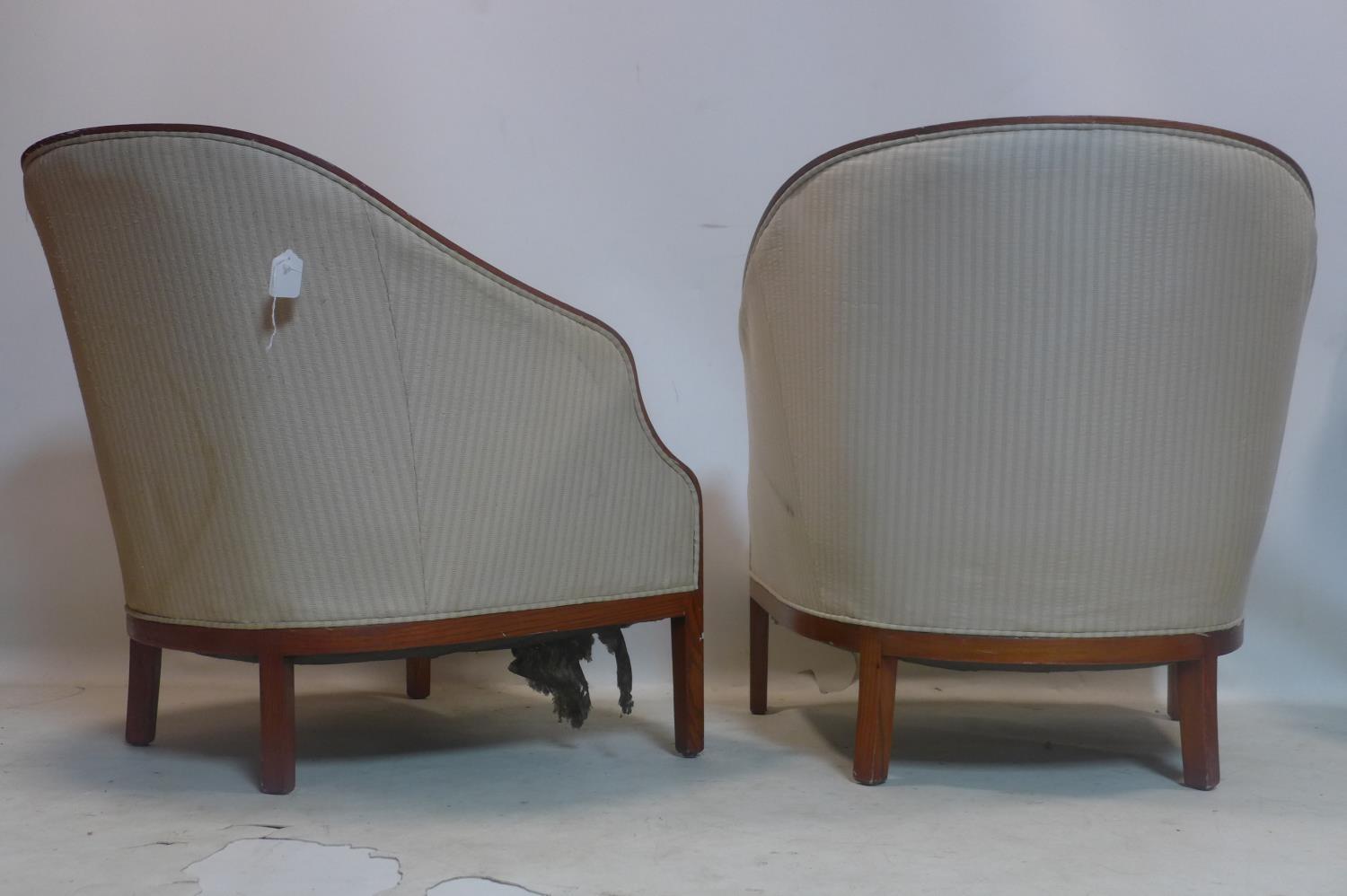 A pair of vintage Ward Bennett armchairs for Brickel - Image 3 of 6