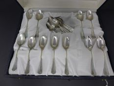 Two sets of 12 Argentina silver spoons stamped 800, 10oz