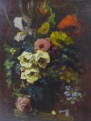 W. A. Gijzeman (Belgian, 1887-1957), Still life of flowers in a vase, oil on canvas, signed lower