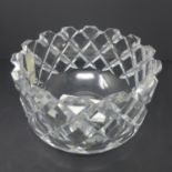 An Orrefores crystal bowl, signed to base, H.13cm Diameter 20cm