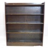 A 20th century oak open bookcase, H.108 W.92 D.19cm