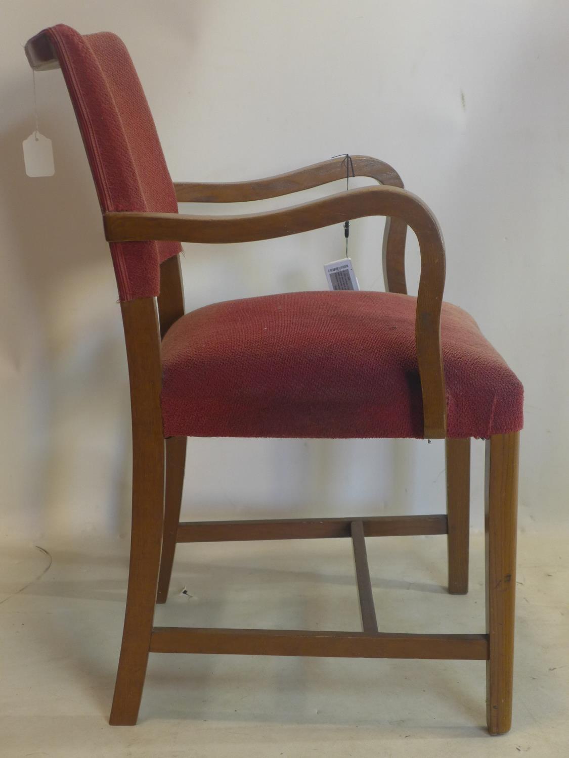 A vintage oak armchair by Verco - Image 3 of 5