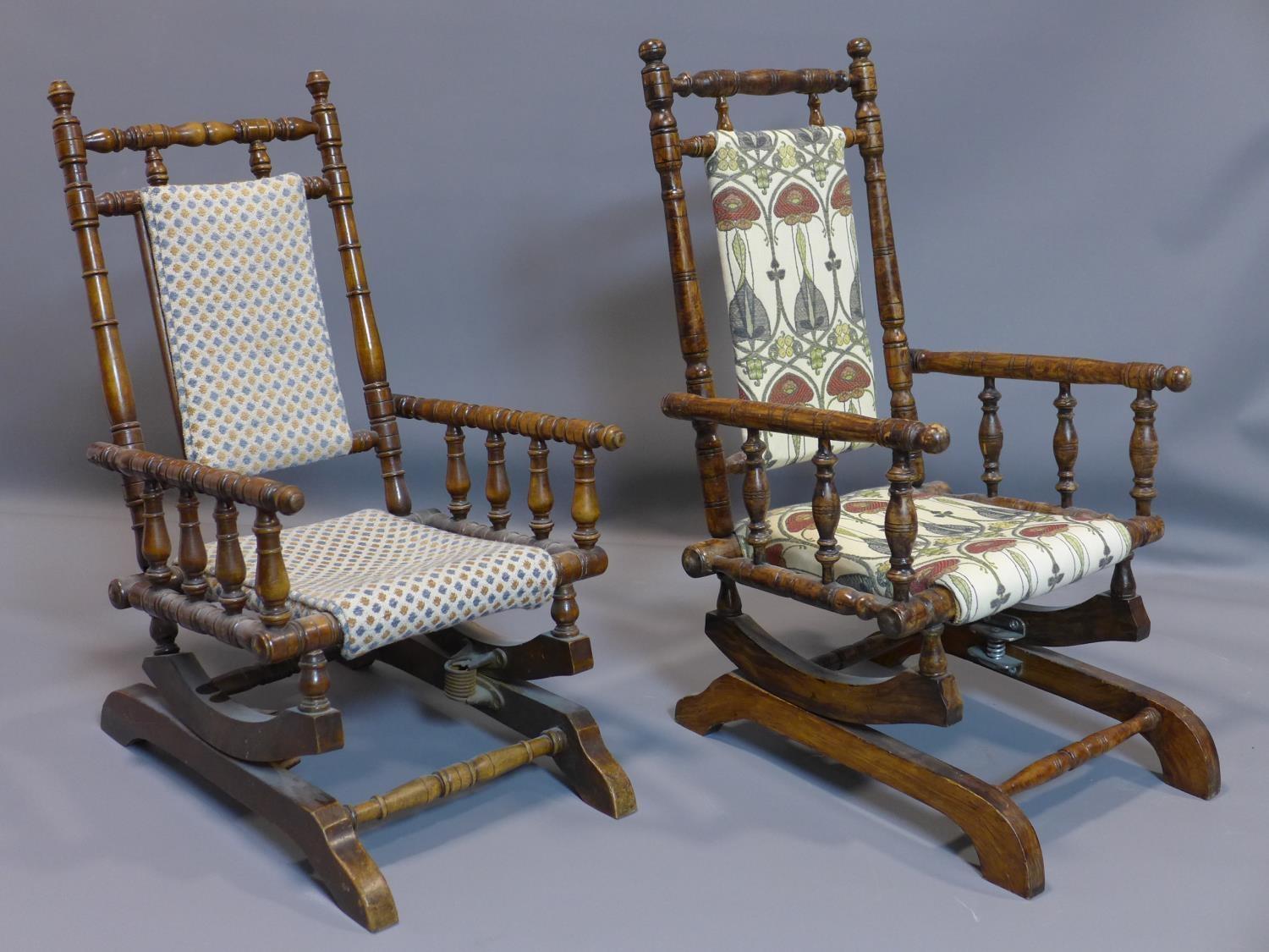 A near pair of child's rocking chairs - Image 2 of 5