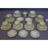 A Grafton 'Merlin' part tea set, to include 5 teacups, 2 milk jugs, 2 bowls, 6 side plates, and 11