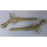 A pair of decorative duelling pistols, L.41cm