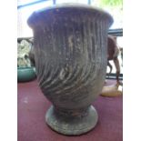 A large rustic effect urn, H.72cm Diameter 56cm
