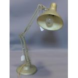 A vintage 1001 Lamps anglepoise desk lamp, with maker's mark, having lead base