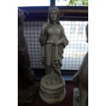 A reconstituted stone statue of a Queen, H.84cm
