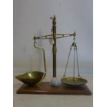 A set of vintage pair brass scales by W&T Avery
