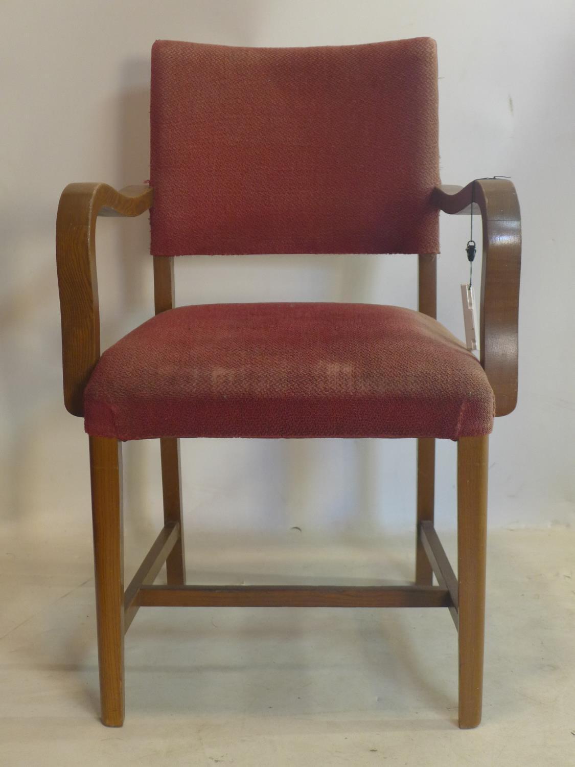 A vintage oak armchair by Verco