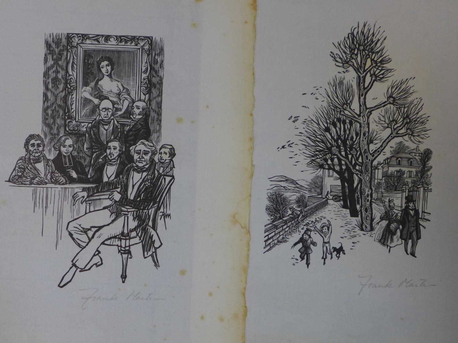 Wood Engravings by Frank Martin for Stendhal's 'Scarlet and Black', a series of 13 engravings - Image 4 of 7