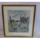 M. Simpson, 'Industrial Landscape', watercolour, signed and dated 1973 to lower right, inscribed