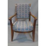 A 19th century elm armchair