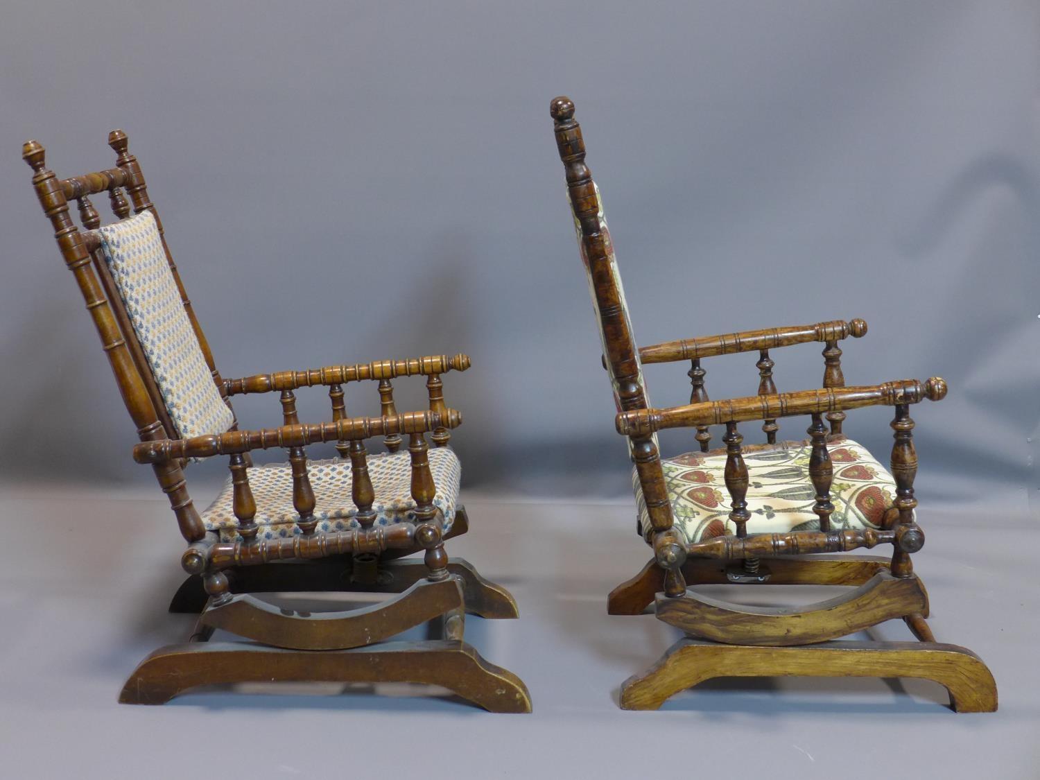 A near pair of child's rocking chairs - Image 3 of 5