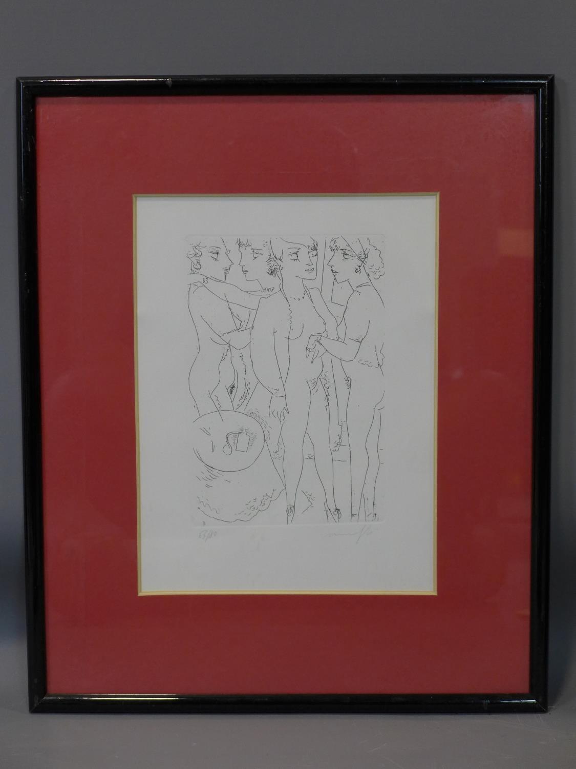 Alberto Manfredi (Italian, b.1950), 'Les Voleurs de Gravure' (The Print Stealers), etching, signed - Image 2 of 4