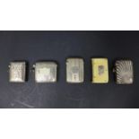 WITHDRAWN-Four various Victorian english hallmarked silver vesta cases and an ivory example.