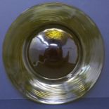 A late 19th / early 20th century hand-blown glass side plate, Diameter 18cm