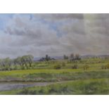 Doffla E. Bennett, 'Muchelney in Spring', watercolour, signed and dated 1981 to lower right,