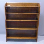 An oak open bookcase, H.122 W.100 D.20cm