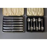 A boxed set of 6 Dixon teaspoons, together with a boxed set of 6 Super Stainless Community,