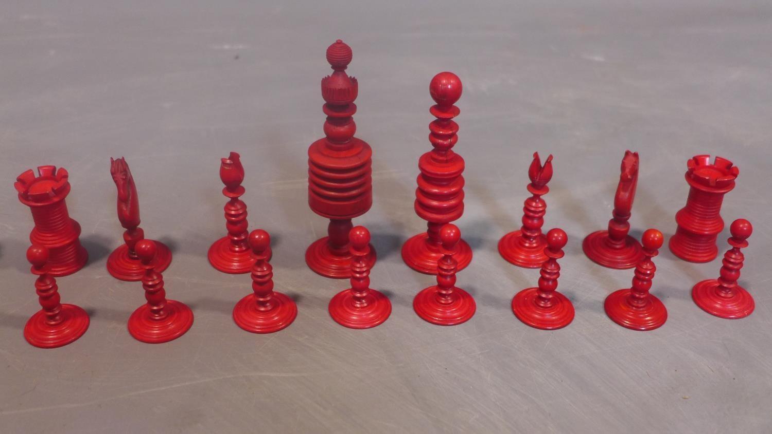 Ivory chess set - Image 3 of 4