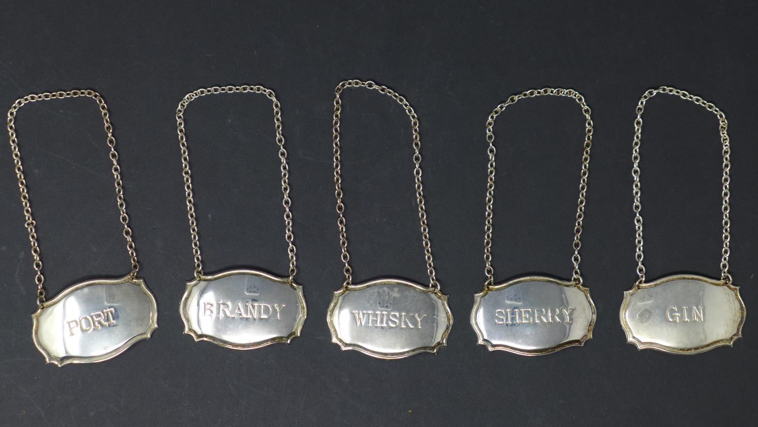 Six Mappin & Webb decanter labels