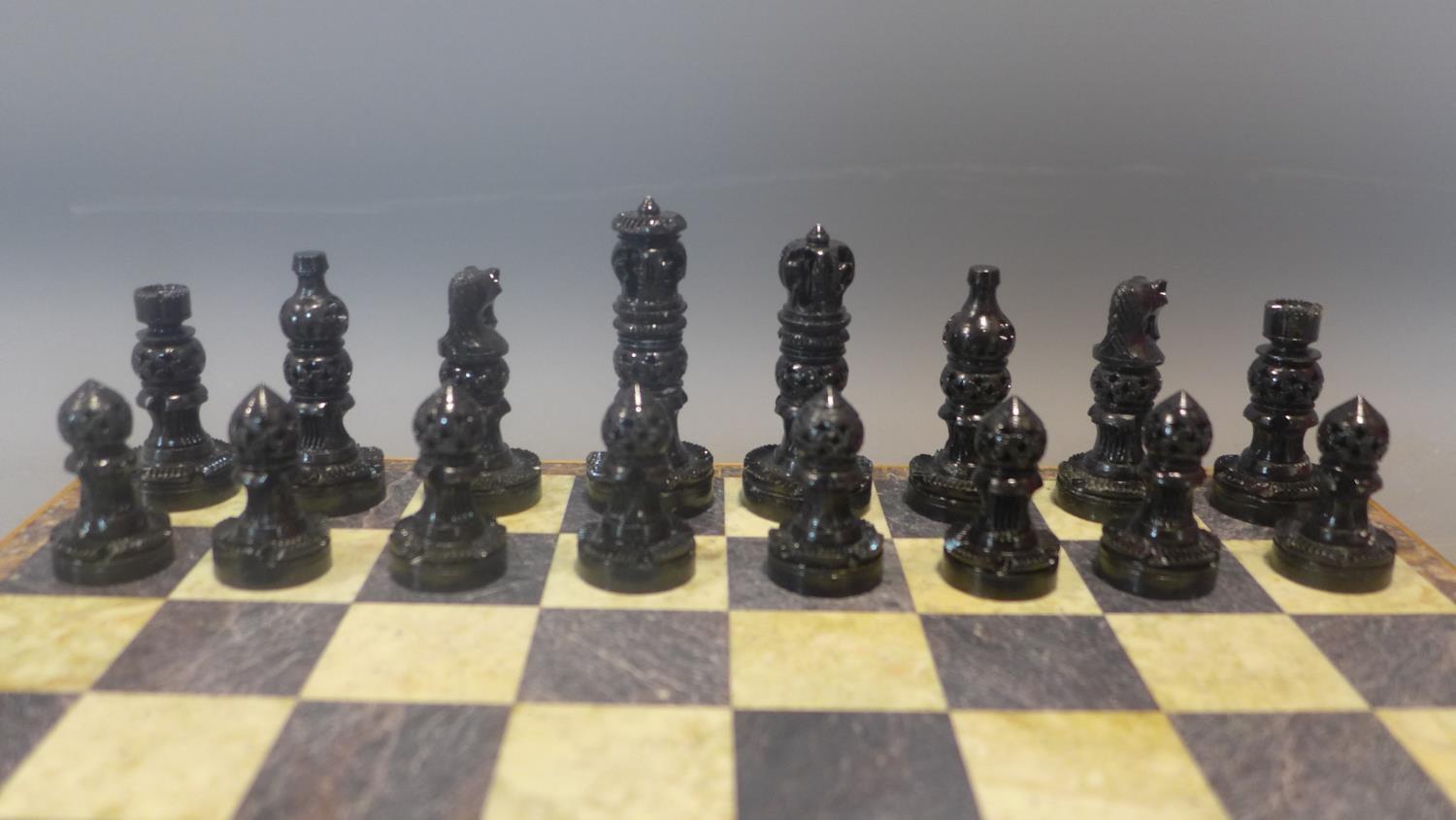 Antique chess set - Image 3 of 4