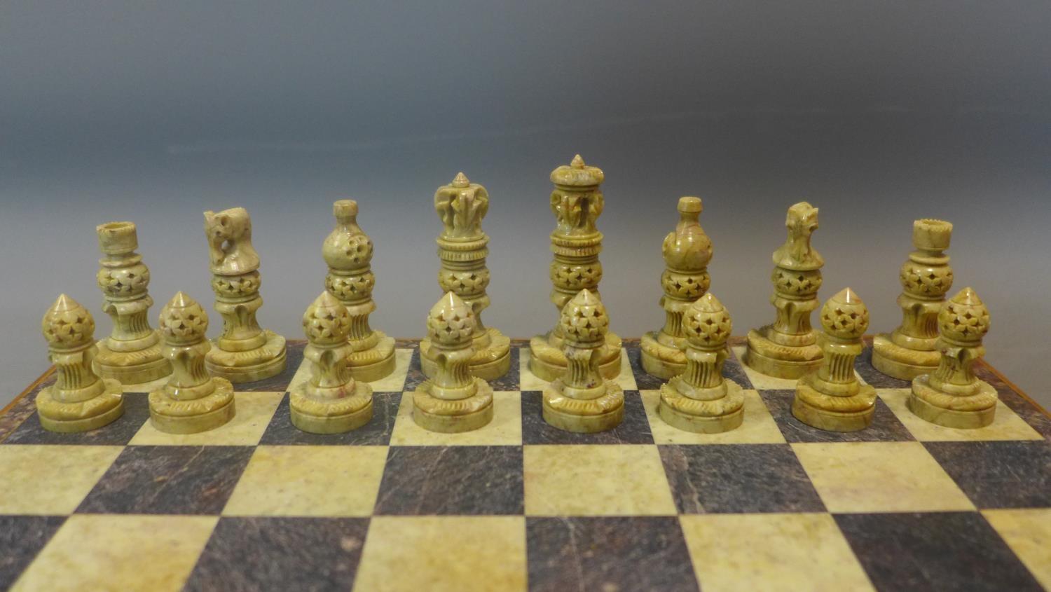 Antique chess set - Image 2 of 4