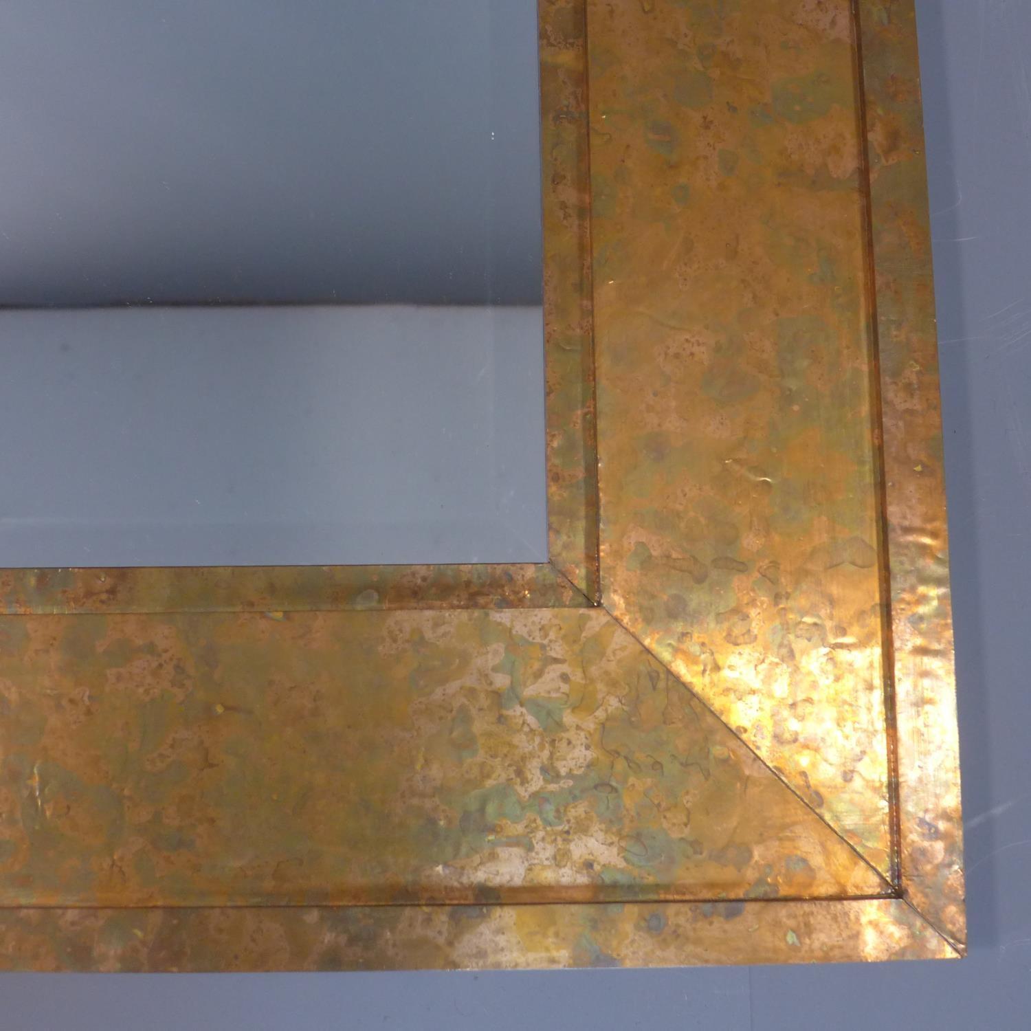 A contemporary copper clad mirror, with rectangular bevelled plate, 121 x 91cm - Image 2 of 2
