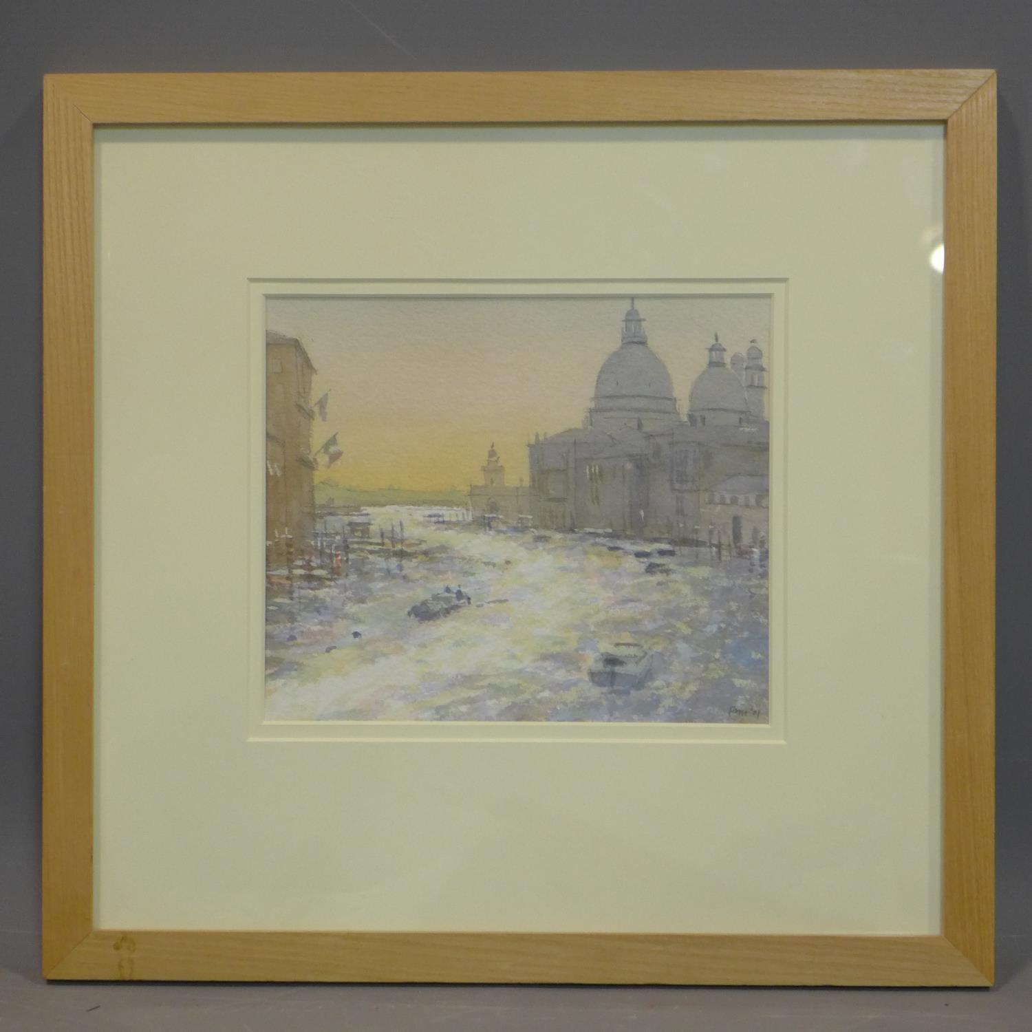 Peter Hughes, The Grand Canal from Accademia Bridge, watercolour, monogrammed and dated 01 to - Image 2 of 3