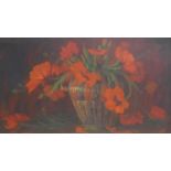 Guillaume G. A. Eberhard (1879-1949), 'Poppies in a Vase', oil on canvas, signed lower left, 58 x