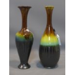 Two Persian drip glazed vases. Largest H.50cm