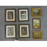 Four framed and glazed Pears' Soap adverts, 13 x 9cm, together with a print of a young boy by a